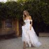 ELORA ML8518 SWEETHEART NECKLINE BALL GOWN IN FLORAL LACE AND TULLE WITH DETACHABLE STRAPS STRAPLESS WEDDING DRESS MADI LANE LUV BRIDAL