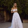ELORA ML8518 SWEETHEART NECKLINE BALL GOWN IN FLORAL LACE AND TULLE WITH DETACHABLE STRAPS STRAPLESS WEDDING DRESS MADI LANE LUV BRIDAL