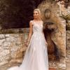 Halani V-Neckline Gown with Tulle and Lace Straps Fitted Bodice and Floaty Tulle Skirt Low Back with Zipper Wedding Dress