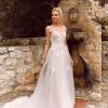 Halani V-Neckline Gown with Tulle and Lace Straps Fitted Bodice and Floaty Tulle Skirt Low Back with Zipper Wedding Dress