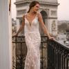Ivaine ML5419Full Lace and Tulle Fitted Gown with Tulle Straps and Low Back Wedding Dress