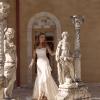 BLAKE ML18012 HI-LOW FIT FLARE SILHOUETTE SEMI-SWEETHEART NECKLINE WITH DETACHABLE BELT AND FLUTTER SLEEVES INCLUDED WITH ZIP CLOSURE FINISH WEDDING DRESS MADI LANE BRIDAL3