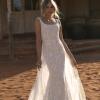 REIGN EY138 FULL LENGTH FITTED GOWN WITH SQUARE NECK LINE AND DETACHABLE OVERSKIRT INCLUDED WEDDING DRESS EVIE YOUNG BRIDAL2