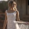 REIGN EY138 FULL LENGTH FITTED GOWN WITH SQUARE NECK LINE AND DETACHABLE OVERSKIRT INCLUDED WEDDING DRESS EVIE YOUNG BRIDAL3
