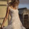 REIGN EY138 FULL LENGTH FITTED GOWN WITH SQUARE NECK LINE AND DETACHABLE OVERSKIRT INCLUDED WEDDING DRESS EVIE YOUNG BRIDAL5