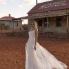 REIGN EY138 FULL LENGTH FITTED GOWN WITH SQUARE NECK LINE AND DETACHABLE OVERSKIRT INCLUDED WEDDING DRESS EVIE YOUNG BRIDAL8