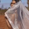 RUE VEIL V81 SINGLE LAYER WITH THREADED FRINGE PAIRED WITH GOWN EY181 VEIL EVIE YOUNG BRIDAL2