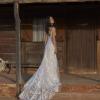 ZOLA EY170 FULL LENGTH LACE GOWN WITH STRAPLESS LINED BODICE ON THE FRONT ONLY AND SQUARE NECK LINE WEDDING DRESS EVIE YOUNG BRIDAL2