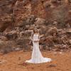 ZURI EY149 FULL LENGTH FITTED LACE GOWN WITH ILLUSION BODICE AND FITTED SLEEVES WEDDING DRESS EVIE YOUNG BRIDAL1