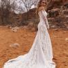 ZURI EY149 FULL LENGTH FITTED LACE GOWN WITH ILLUSION BODICE AND FITTED SLEEVES WEDDING DRESS EVIE YOUNG BRIDAL2