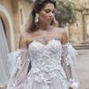 JOLIE_EY273_SWEETHEART STRAPLESS ALINE LACE WEDDING DRESS WITH DETACHABLE OFF THE SHOULDER FULL LENGTH SLEEVES_EVIE YOUNG BRIDAL-100A9460