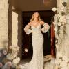 DAILYN ML22211 FULL LENGTH FITTED 3D FLORAL LACE GOWN WITH DETACHABLE SLEEVES ILLUSION BACK BODICE WITH BUTTON AND ZIPPER CLOSURE WEDDING DRESS MADI LANE BRIDAL 2 (1)