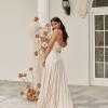 DANTE ML22046 FULL LENGTH CHIFFON ALINE GOWN WITH SWEETHEART NECKLINE AND DETACHABLE LONG SLEEVES ZIPPER CLOSURE WEDDING DRESS MADI LANE BRIDAL 10