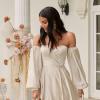 DANTE ML22046 FULL LENGTH CHIFFON ALINE GOWN WITH SWEETHEART NECKLINE AND DETACHABLE LONG SLEEVES ZIPPER CLOSURE WEDDING DRESS MADI LANE BRIDAL 6