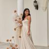 DANTE ML22046 FULL LENGTH CHIFFON ALINE GOWN WITH SWEETHEART NECKLINE AND DETACHABLE LONG SLEEVES ZIPPER CLOSURE WEDDING DRESS MADI LANE BRIDAL 8