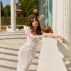 DELAYNE ML22366 FULL LENGTH FITTED VINE LACE GOWN ILLUSION BODICE THIN STRAPS DETACHABLE SLEEVES BUTTON AND ZIPPER CLOSURE WEDDING DRESS MADI LANE BRIDAL 3