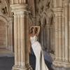 LEXI_EY319 EMBROIDERED LACE MOTIF WITH ILLUSION BODICE FULL CREPE FIT AND FLARE WEDDING DRESS WITH SPLIT AND DETACHABLE STRAPS EVIE YOUNG BRIDAL7