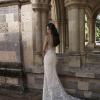 NEVE_EY331 FLORAL EMBROIDERED SHEETLACE WITH SPAGHETTI STRAPS FIT AND FLARE WEDDING DRESS WITH ILLUSION BACK EVIE YOUNG BRIDAL5