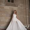 OSCAR_EY302 FULL SEAD BED EMBROIDERED SHEET LACE ONE SHOULDER A LINE WEDDING DRESS WITH DETACHABLE SLEEVE AND SPLIT EVIE YOUNG BRIDAL 4 (1)