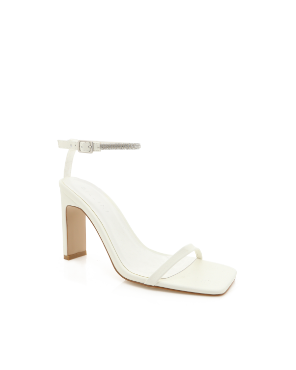 Raven Billini white diamontie bridal heel