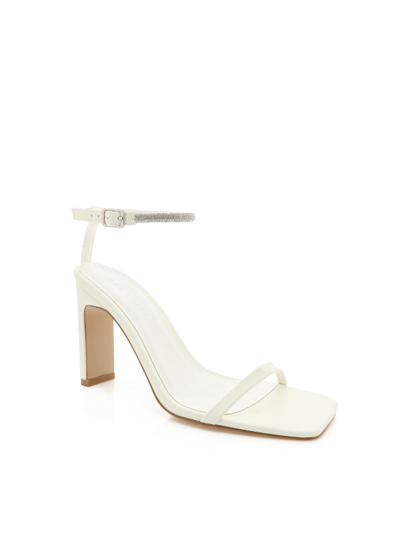 Raven Billini white diamontie bridal heel