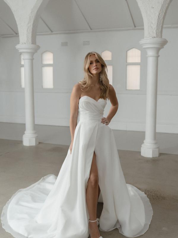 Sullivan A-Line Sweetheart Neckline V Back Wedding Dress