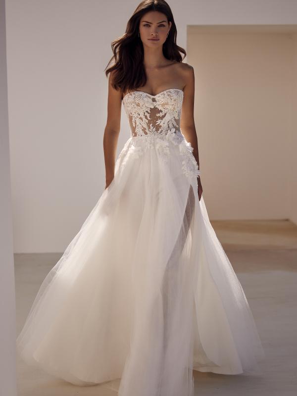 Deedee Sweetheart Tulle A-Line Wedding Gown