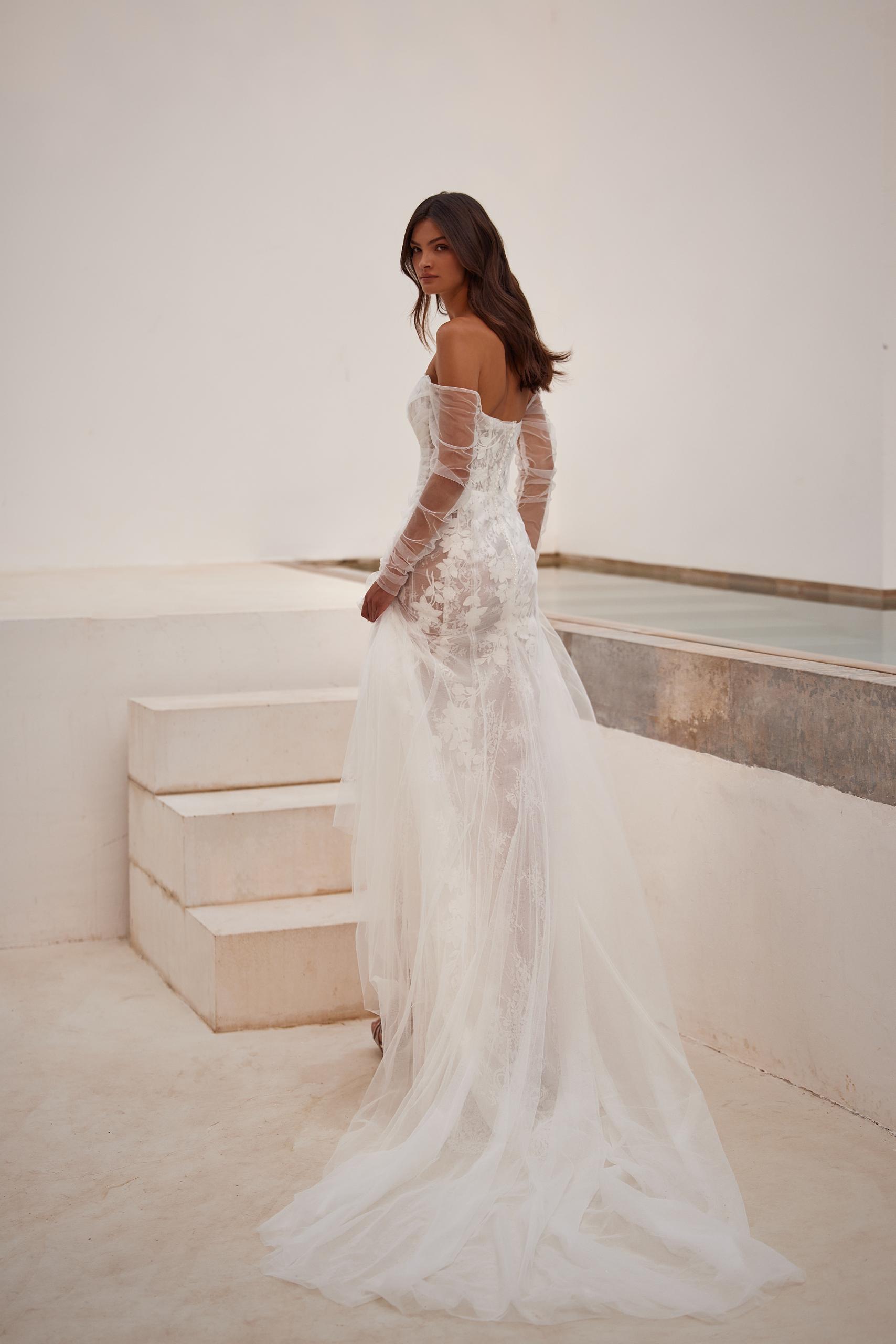 Dulcinea Mikado Inspired Sweetheart Bodice Wedding Gown